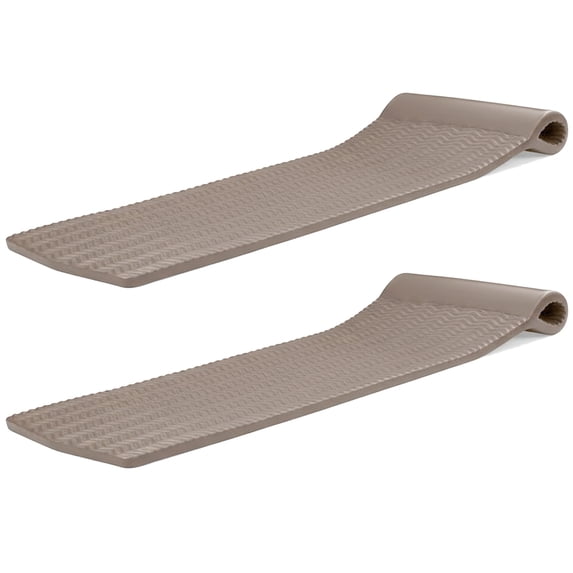 TRC Recreation Serenity 70 In. Foam Mat Raft Lounger Pool Float, Bronze (2 Pack)