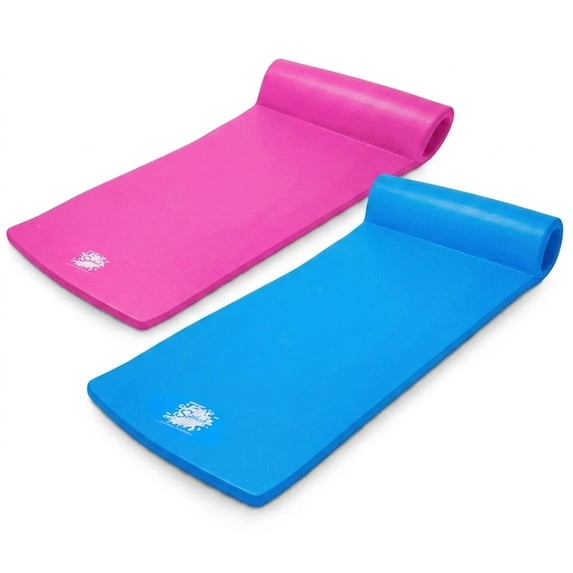 TRC Recreation Splash Pool Float Mats - 1.25 in Thick - 2 Pack, Blue and Pink