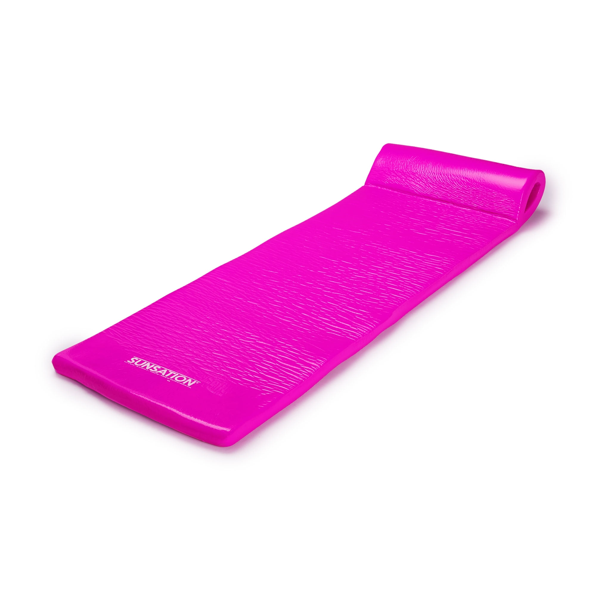 Flamingo Pink Foam Lounger with Roll Pillow