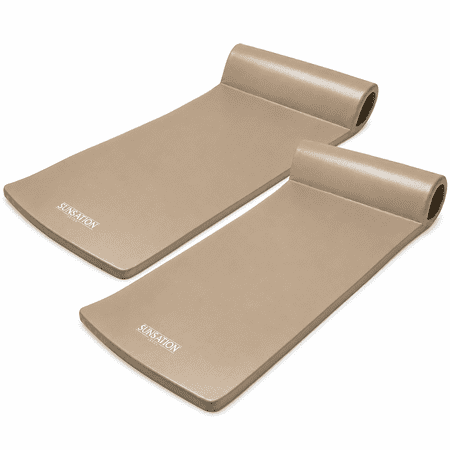 TRC Recreation Sunsation Pool Float Lounger - 1.75 in Thick Headrest - 2 Pack, Bronze