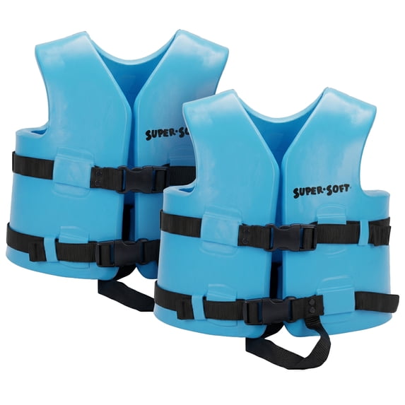 TRC Recreation Super Soft Child Life Jacket Vest, Medium, 2 Pack, Blue
