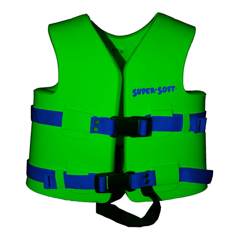 TRC Recreation Super Soft Medium size Children s USCG Approved Flotation Life Jacket Fierce Green Walmart