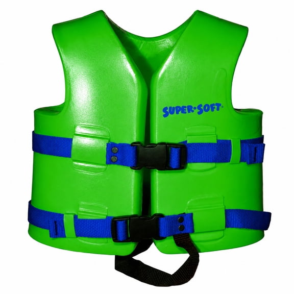 Open Box TRC Recreation Super Soft Child XS Life Jacket, Fierce Green