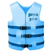 TRC Recreation Super Soft USCG Adult Life Jacket Vest, Medium, Blue