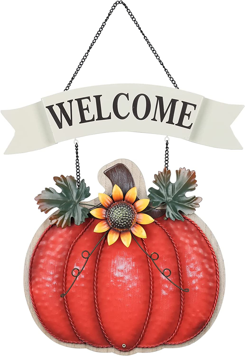 Home Autumn Decorations, Front Door Pumpkin Thanksgiving Sign