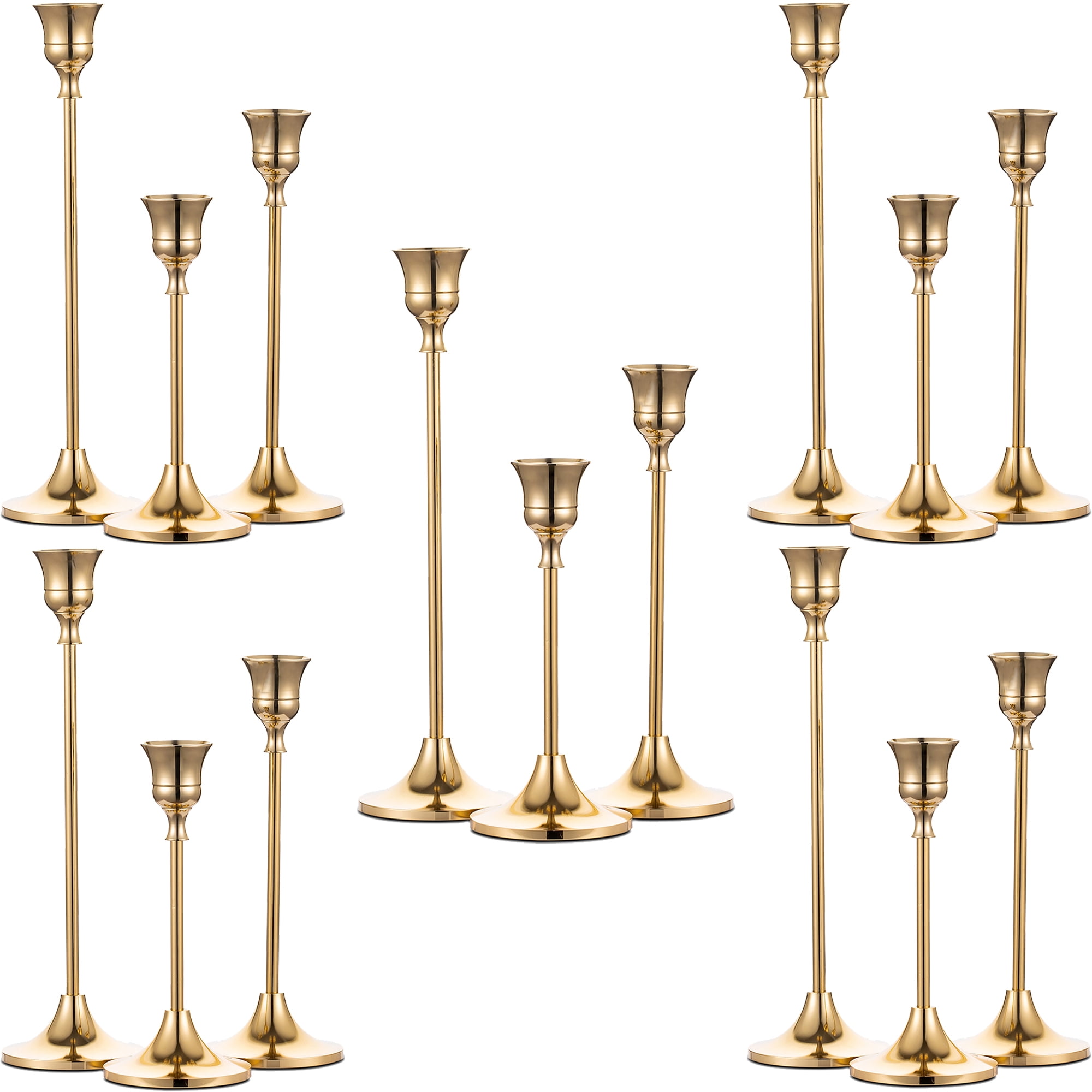 Taper Candle Holders in Bulk Goblet Brass Gold Candlestick