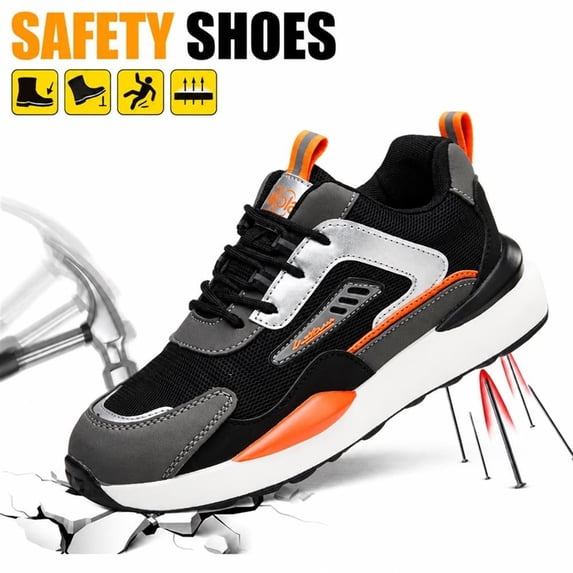 Treadvault Men's and Women's Kevlar Puncture-Resistant Safety Work Shoes, Anti-Slip, Lightweight, Breathable