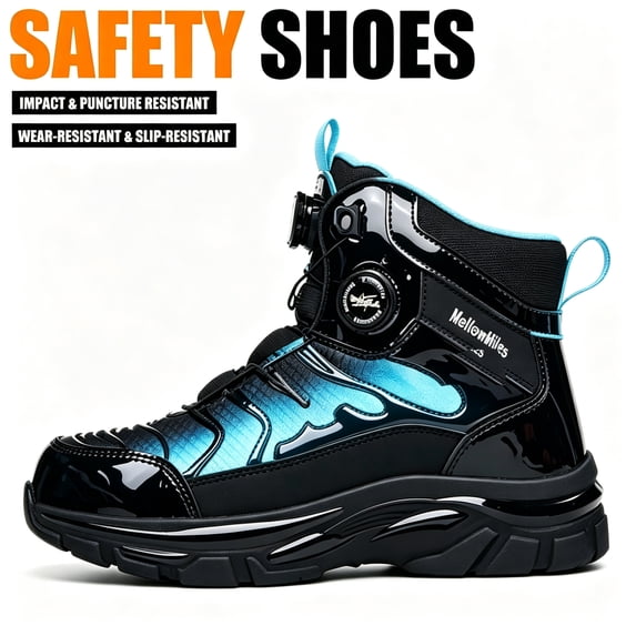 TREADVAULT Men's and Women's Composite Toe Safety Work Shoes, Boa Dial, Kevlar Puncture-Resistant, Anti-Slip