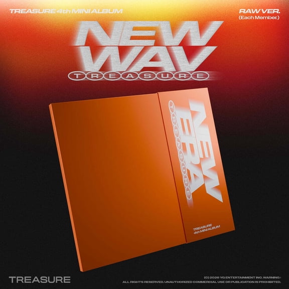 TREASURE - [NEW WAV] 4th Mini Album RAW Version RANDOM Cover