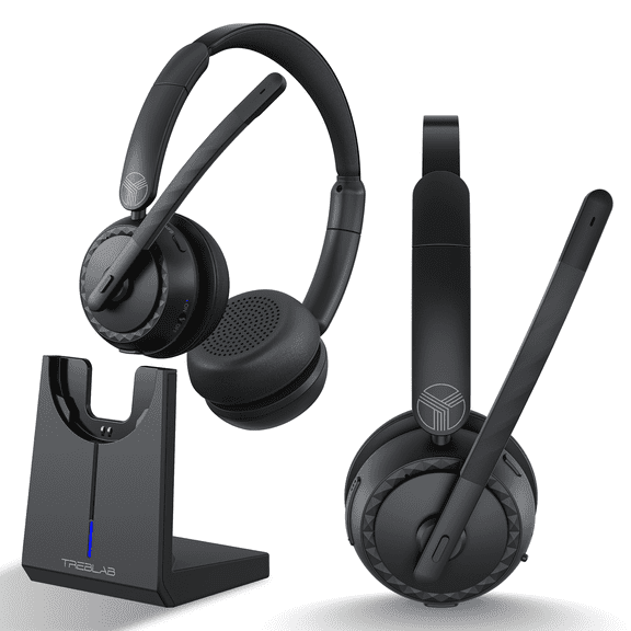 TREBLAB C7-Pro Wireless Bluetooth Headset 45H Playtime Bluetooth 5.3 40mm