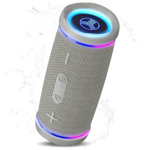 TREBLAB HD77 – Waterproof Bluetooth Speaker, 30W Loud 360° Sound, Deep Bass, IPX7, TWS Pairing, RGB Lights, 20H Battery, Portable Wireless Speaker for Outdoor, Beach, Camping, Party, Travel