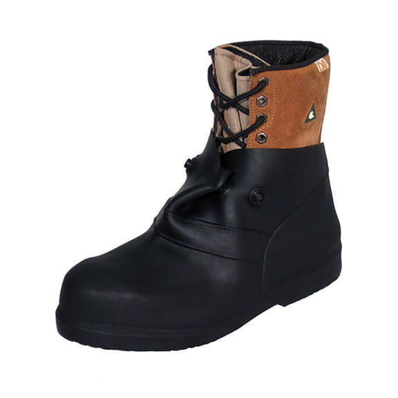 TREDS Super Tough 6" Pull-On Stretch Rubber Overboots Black in Large/X-Large (12-13)