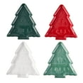 thumbnail image 1 of Multicolored Tree Ceramic Appetizer Plates, Set of 4, by Holiday Time, 1 of 5