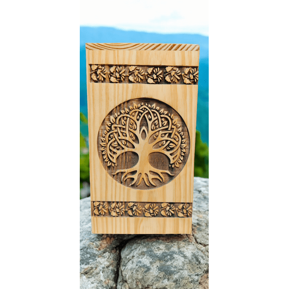 TREE OF LIFE WOODEN URN FOR HUMAN AND PETS CREMATION URN FOR ASHES ANTIQUE URN FOR ASHS ADULTS URN MEMORIAL URN