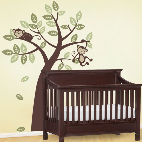 TREE WALL DECAL WITH MONKEYS