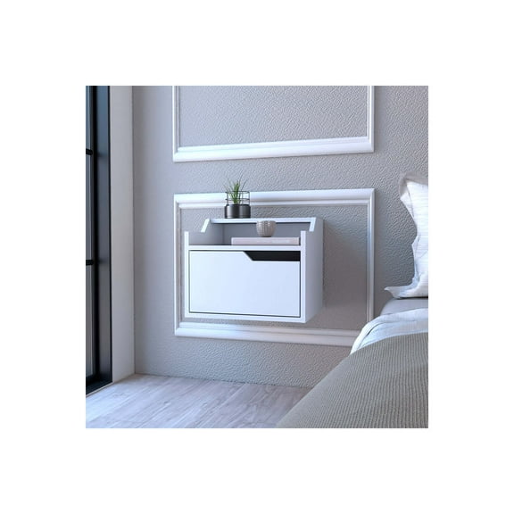 TREEVOL FURNITURE Floating Nightstand Chester