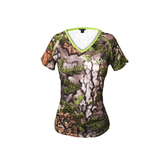 TREEZYN Womens Early SEEZYN VIXZYN Short Sleeve V Neck S