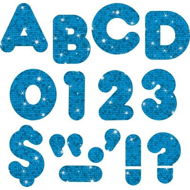 Ready Letters Sparkles Letter Set, Blue Sparkle, 4 Ready Letters Sparkles Letter Set, Blue Sparkle, 4