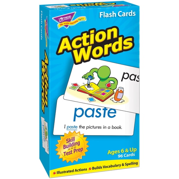 TREND Action Words Skill Drill Flash Cards