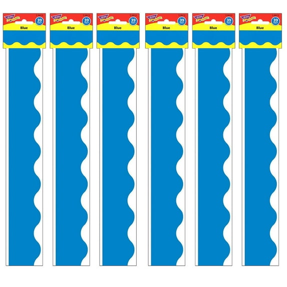 TREND Blue Terrific Trimmers, 39 Feet Per Pack, 6 Packs