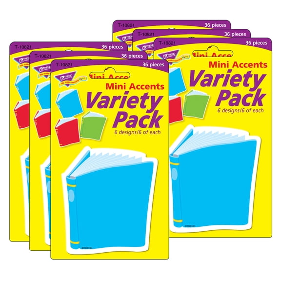 TREND Bright Books Mini Accents Variety Pack, 216 Pieces