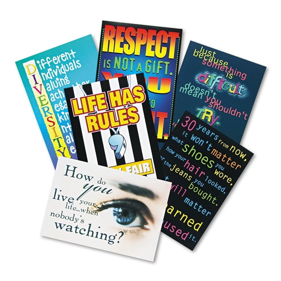TREND "Building Character" ARGUS Poster Combo Pack, 13 3/8 x 9, 6/Pack