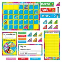 TREND Calendario Anual Bulletin Board Decorations with 12 Month Labels, Multicolor