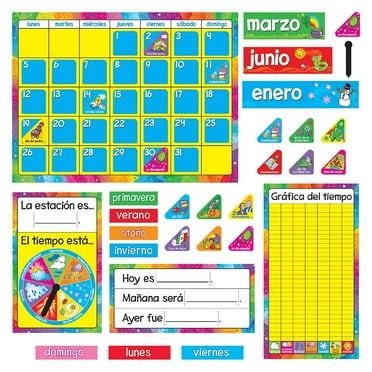 TREND Calendario Anual Bulletin Board Decorations with 12 Month Labels, Multicolor