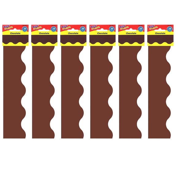 TREND Chocolate Terrific Trimmers, 39 Feet Per Pack, 6 Packs