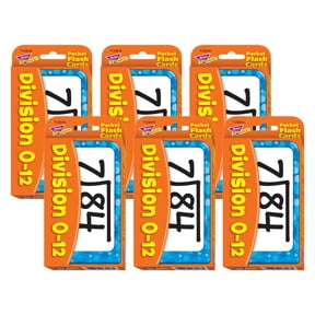 TREND Division 0-12 Pocket Flash Cards, 6 Packs