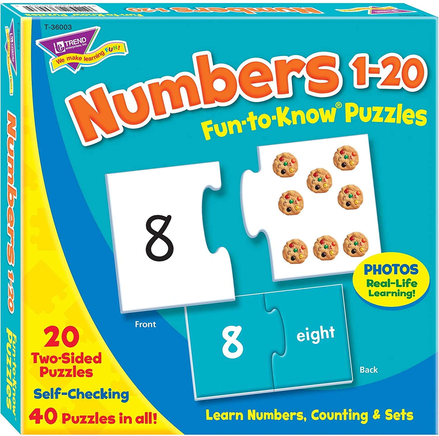 TREND ENTERPRISES FuntoKnow Puzzles Numbers 120, Learn Numbers