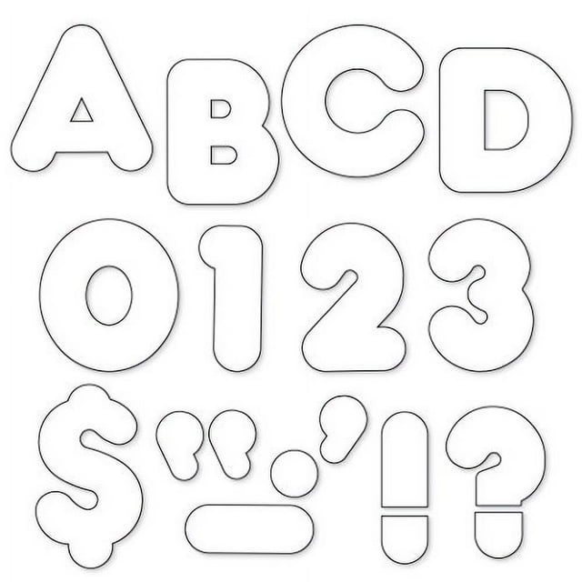 TREND ENTERPRISES, INC. White 4" Casual Uppercase Ready Letters,T1567