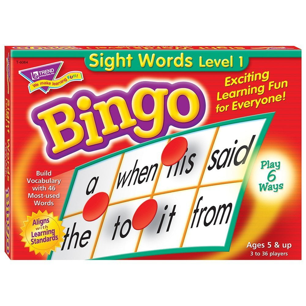 TREND ENTERPRISES Sight Words Level 1 Bingo Game, Exciting Way for