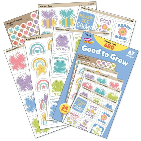 TREND Good to Grow Sticker Variety Pack, 680 Count
