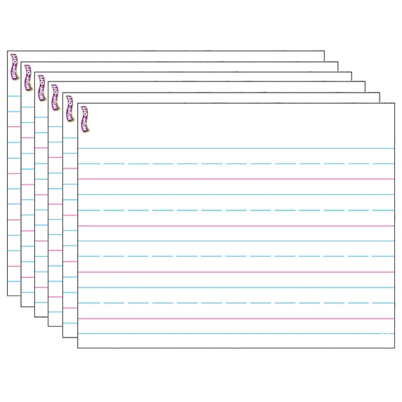 TREND Handwriting Paper Wipe-Off Chart, 17" x 22", Pack of 6