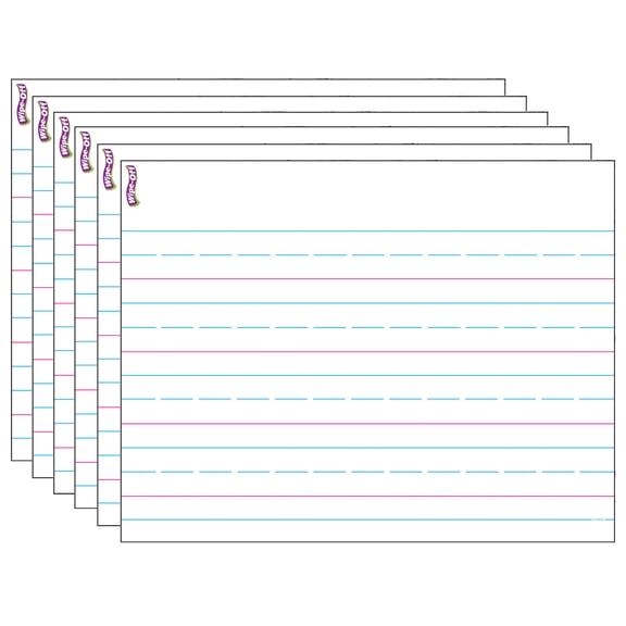 TREND Handwriting Paper Wipe-Off Chart, 17" x 22", Pack of 6
