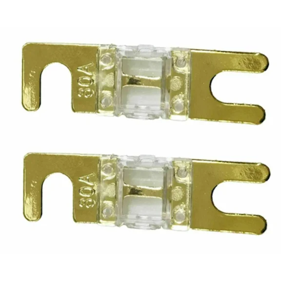 TREND- Imc Audio 80 Amp Mini Anl Fuse Gold For Car Audio Auto Marine Audio 2 Pack