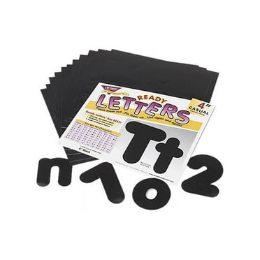 TREND Ready Letters Casual Combo Set, Black, 4"h, 182/Set -TEPT79901