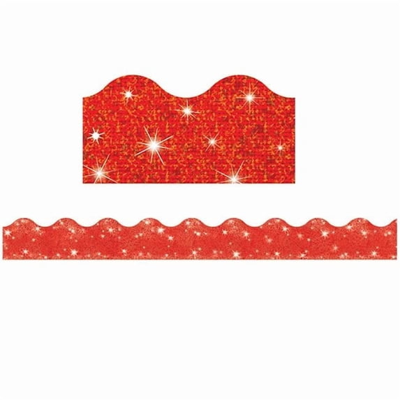 TREND Red Sparkle Terrific Trimmers, 32.5' Per Pack, 6 Packs