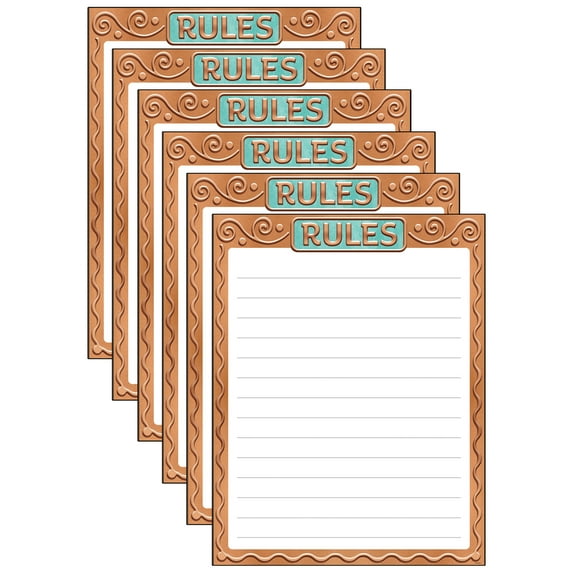 TREND Rules I Heart Metal Learning Chart, 17" x 22", 6 Count