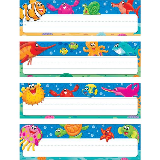 Trend Enterprises T-69948-6 Sea Buddies Desk Toppers Name Plates Variety  Pack Pack of