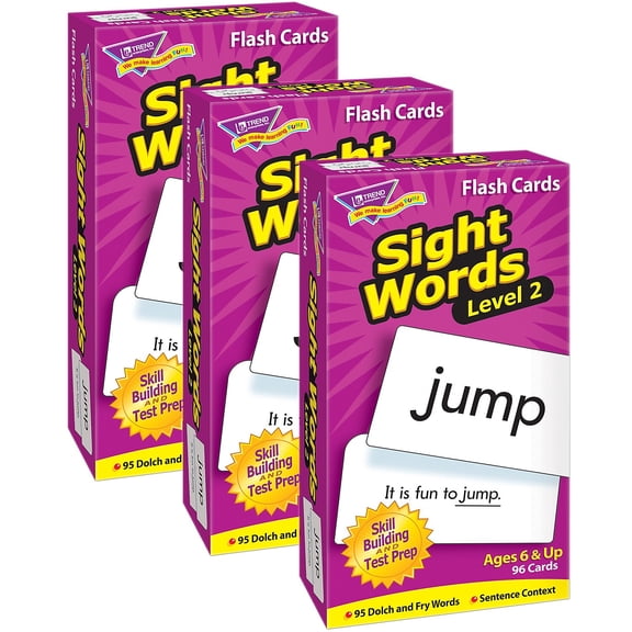 TREND Sight Words Level 2 Skill Drill Flash Cards, 3 Packs