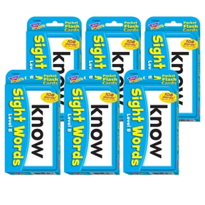 TREND Sight Words Level B Pocket Flash Cards, 6 Packs