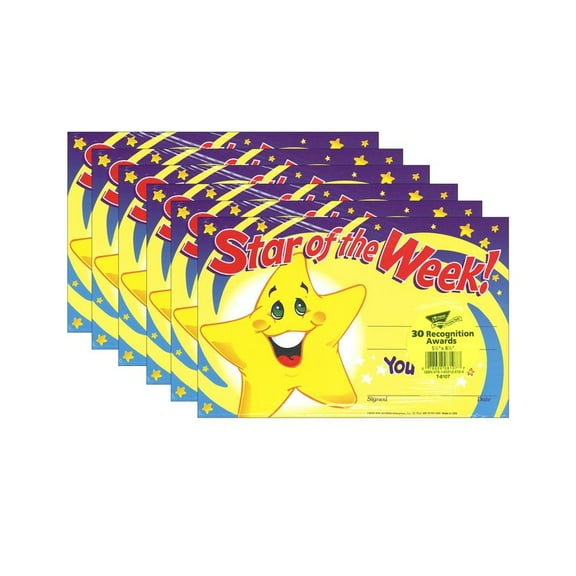 TREND Star of the Week! Recognition Awards, 30 Per Pack, 6 Packs