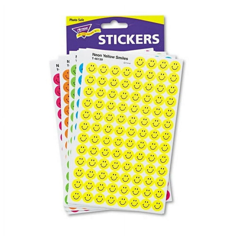 SuperSpots and SuperShapes Sticker Variety Packs, Neon Smiles, Assorted Colors, 2,500/Pack SuperSpots and SuperShapes Sticker Variety Packs, Neon Smiles, Assorted Colors, 2,500/Pack