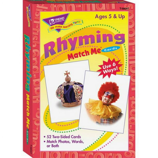 TREND Trend Rhyming Words Match Me Flash Cards Walmart Business Supplies