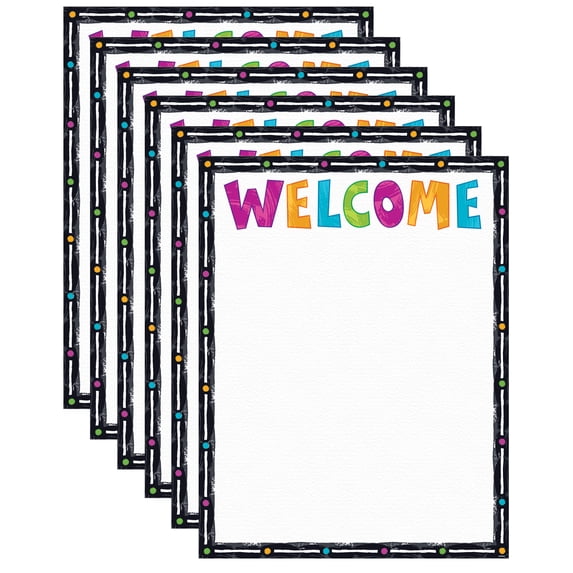 TREND Welcome Color Harmony Learning Chart, 17" x 22", 6 Count