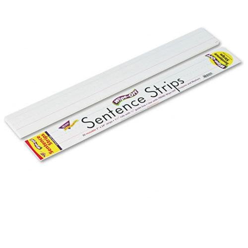 TREND Wipe-Off Binder Insert Strips, 24"x3", Assorted Colors, 30 Pack