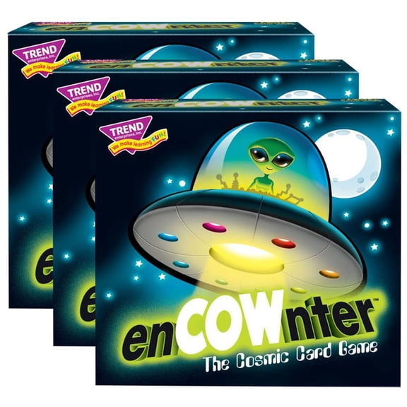 TREND enCOWnter Three Corner Card Game, Pack of 3