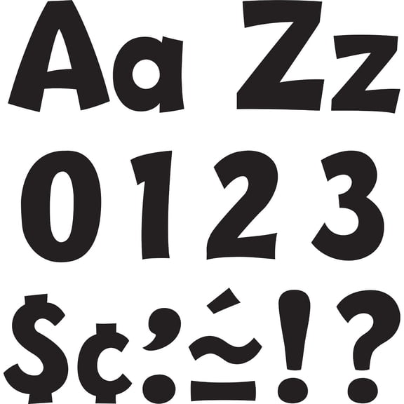 TREND enterprises, Inc. T-79741 Black 4" Playful Combo Ready Letters